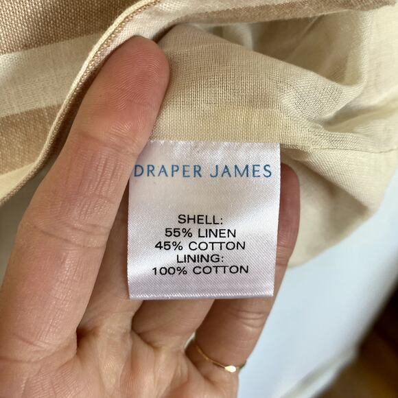 NWT Draper James Blazer in Awning Stripe Camel Size 2 - Picture 5 of 7